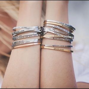 Bloggers favorite inspirational quote bangles